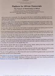 Plataforma para os Democratas Africanos diz que João Lourenço deve pedir desculpa