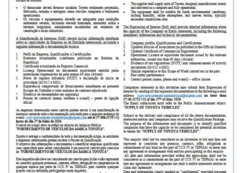 Supply of Toyota Vehicles_EoI_from 21st May to 27 May 2026