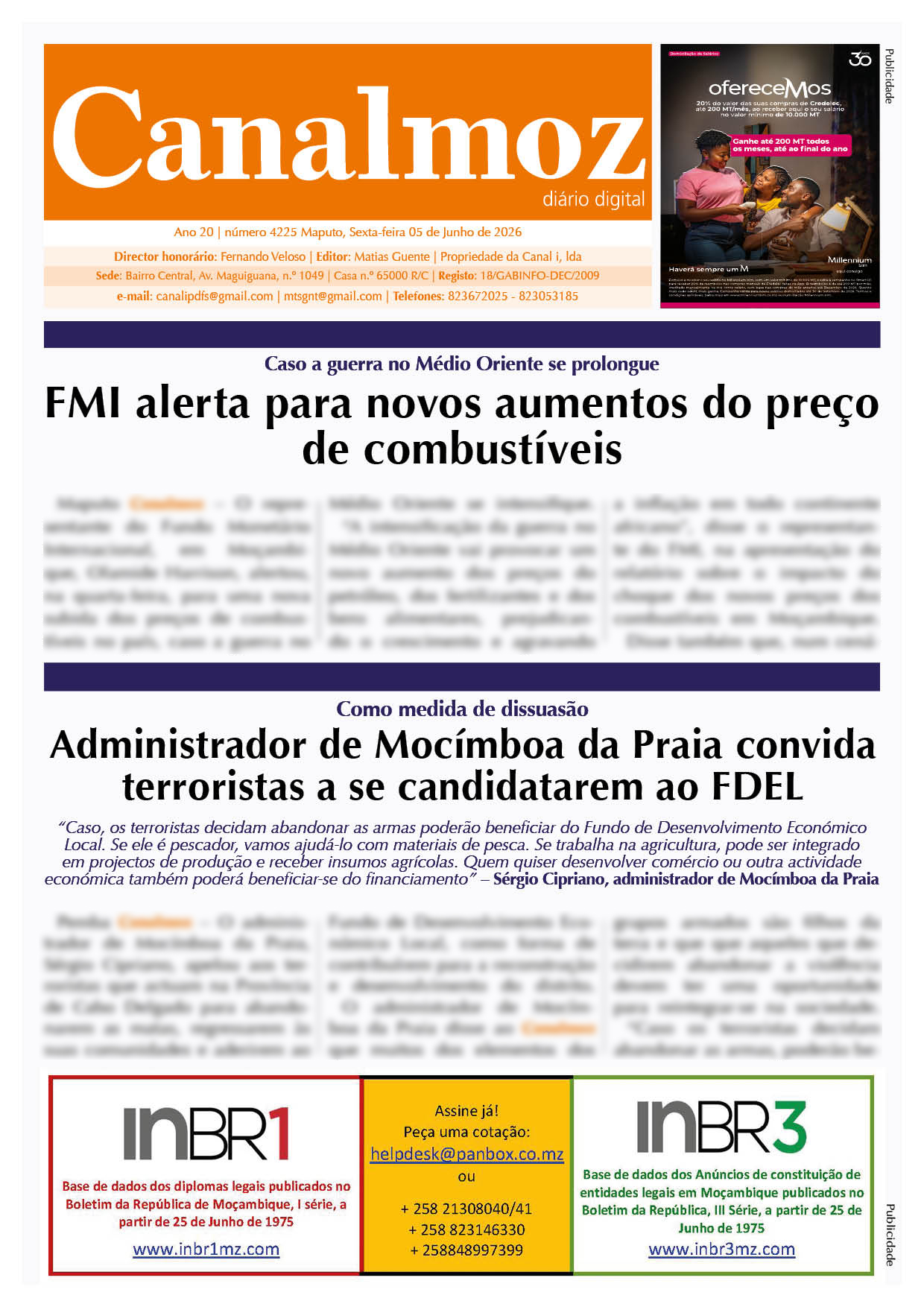 05 06 2026 Canalmoz Edicao nr 4225 CAPA..