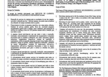 MANIFESTAÇÃO DE INTERESSE PARA O FORNECIMENTO DE SERVIÇOS DE CATERING, HOUSEKEEPING, LAVANDARIA E PAISAGISMO