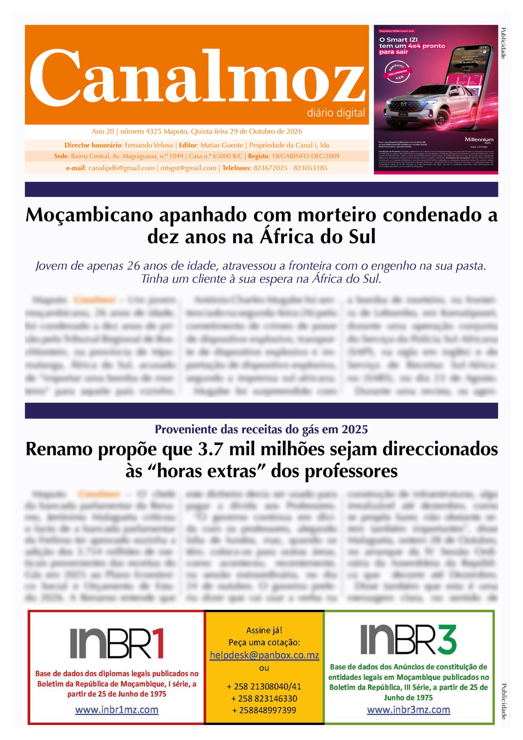 29 10 2026 Canalmoz Edicao nr 4325 CAPA